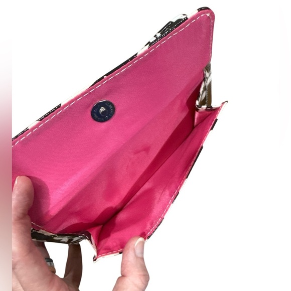 Women’s Paisley black white and pink wallet. Letter L. - Picture 11 of 16